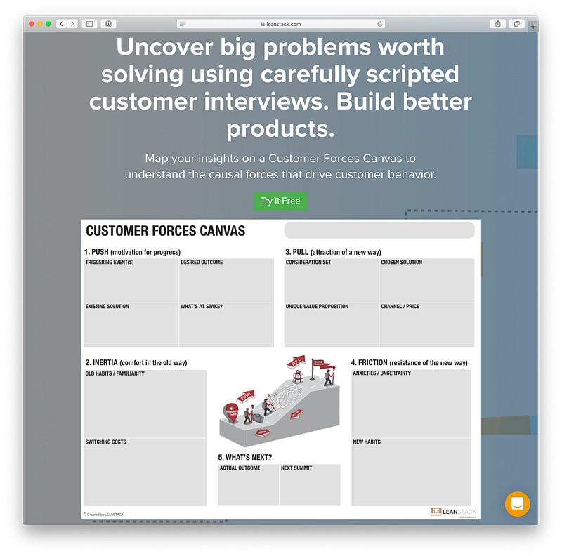 Try it out on LEANSTACK.com